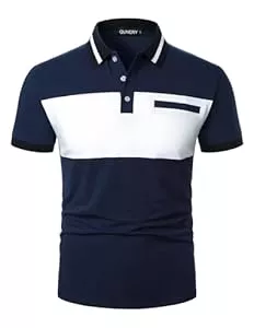 QUNERY Poloshirts QUNERY Herren Polo Shirt Kurzarm Farbblock Regular Fit Golf Poloshirt Sommer Atmungsaktives Tshirt