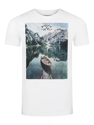 riverso T-Shirts riverso Herren T-Shirt RIVLukas Fotodruck Rundhals O-Neck Kurzarm Shirt Regular Baumwolle Grün Blau Weiß Grau Gelb Türkis S M L XL XXL 3XL 4XL 5XL