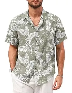 TARAINYA Hemden TARAINYA Hawaii Hemd Männer Hawaiihemd Herren Kurzarm Hawaii Outfit Kostüm Funny Lustig Palme Flamingos Floral Palmblatt