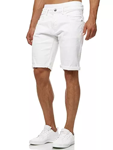 Indicode Shorts Indicode Herren Caden Jeans Shorts mit 5 Taschen | Herrenshorts Used Look für Männer