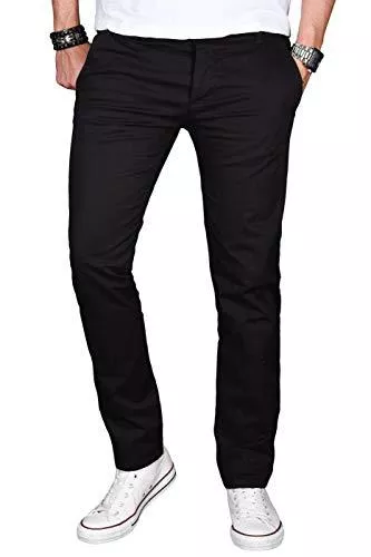 ALESSANDRO SALVARINI Hosen A. Salvarini Herren Designer Chino Stretch Stoff Hose Chinohose Regular Slim mit Elasthananteil