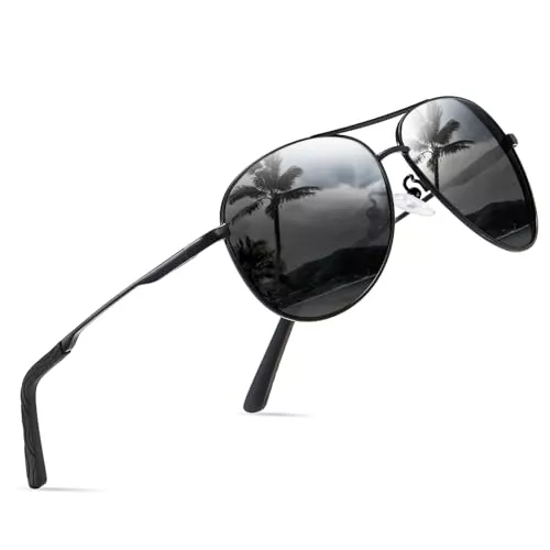 wearPro Sonnenbrillen & Zubehör wearPro Sonnenbrille-Herren-Damen-Polarisiert Premium Metallrahmen Sonnenbrillen Unisex mit UV400 Schutz Vintage Schwarz Fahrerbrille