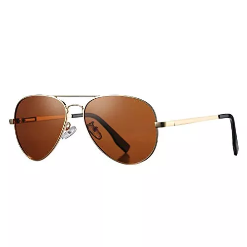 COASION Sonnenbrillen & Zubehör COASION Retro Pilotenbrille Polarisierte Sonnenbrille für Herren Damen UV400 Schutz Sonnenbrillen Vintage