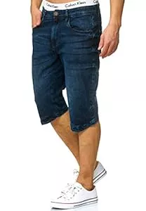 Indicode Shorts Indicode Herren Jaspar Jeans Shorts mit 5 Taschen | Herrenshorts Used Look für Männer