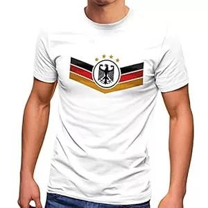MoonWorks T-Shirts MoonWorks® Herren T-Shirt Deutschland Fußball EM 2024 Deutschlandflagge Nationalfahne Wappen Adler Fanshirt