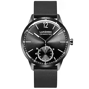 LANZOOM Uhren LANZOOM Men's Athletic Minimalist Quartz Watch - Stainless Steel Watch with Leather Strap. Ideal Gift for Father's Day, Valentine's Day, Anniversary, Birthday, or Christmas.