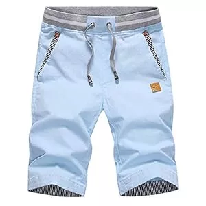 JustSun Shorts JustSun Kurze Hosen Herren Shorts Chino Baumwolle Sommer mit Tunnelzug