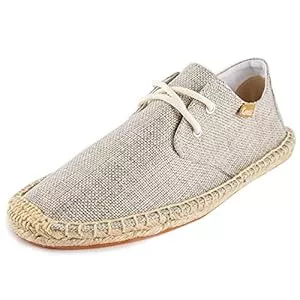 Kentti Flache Schuhe Kentti Herren Classic Solid Covered Lace-Up Espadrilles