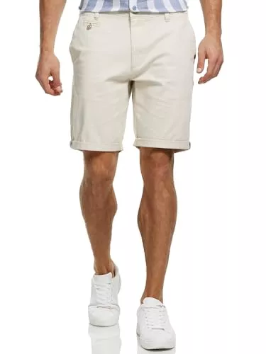 Indicode Shorts Indicode Herren Cuba Chino Shorts mit 5 Taschen | Bermuda Herren Chino Shorts f. Männer
