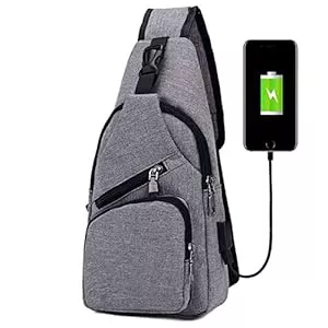 flintronic Taschen & Rucksäcke flintronic Brusttasche mit USB-Aufladung, Brusttasche Sling mit Verstellbarem, Rucksack Schultertasche für Männer (einschließlich 1 * USB-Kabel)