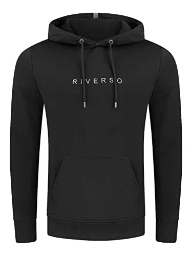 riverso Kapuzenpullover riverso Herren Kapuzenpullover RIVErik Hoodie Sweatshirt Pullover Logo Kapuze Kängurutaschen Regular