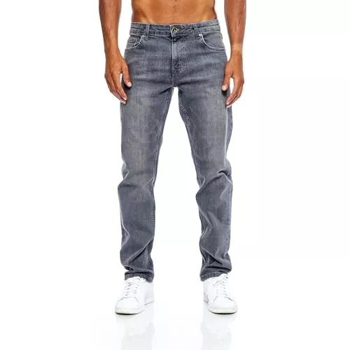 JEEL Jeans JEEL Herren-Jeans - Regular-Fit Straight-Cut - Stretch - Jeans-Hose Basic Washed