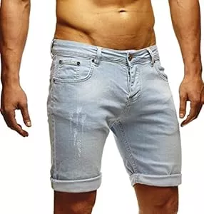 Leif Nelson Shorts Leif Nelson Shorts Herren kurze Hosen Männer Jeansshorts Denim Sommer Freizeithose Basic LN-1397