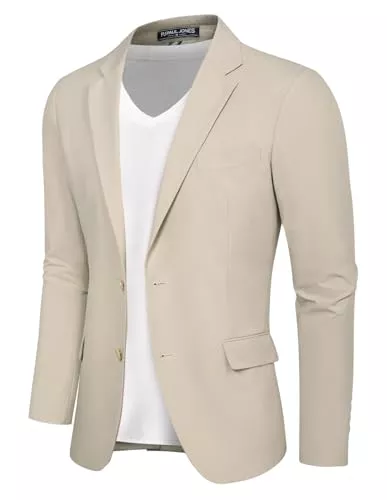 PaulJones Blazer PaulJones Sakko Herren Sportlich Modern 2 Knöpfe Anzugjacke Slim Fit mit Gekerbtem Revers Blazer