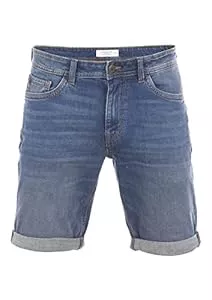 TOM TAILOR Shorts TOM TAILOR Herren Jeans Short Josh Regular Slim Fit kurze Basic Stretch Shorts Baumwolle Bermuda Sommer Hose Denim Blau