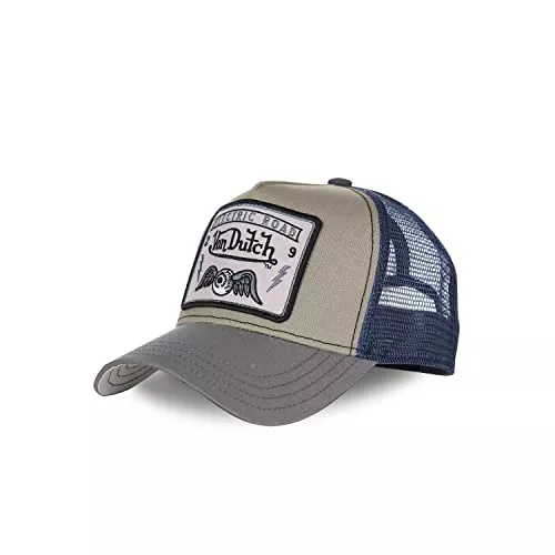 Von Dutch Hüte & Mützen Von Dutch Herren Quadratisch 3b Trucker Cap, grau/blau, Einheitsgröße