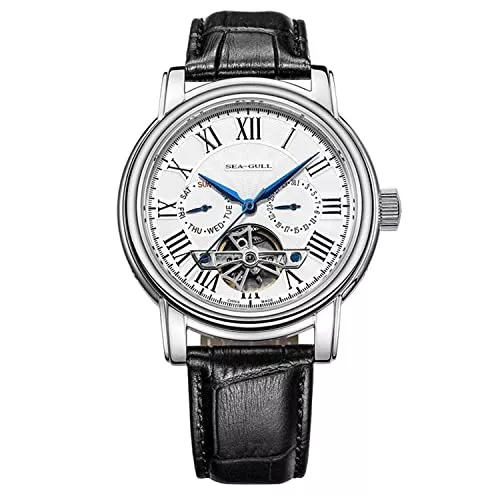Seagull Uhren SEA-GULL 2021 Seagull Herrenuhr Hohl Automatische Mechanische Uhr Kalender Potenzial Multifunktions Schwungrad Business Uhren