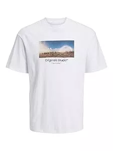 JACK & JONES T-Shirts JACK & JONES Male T-shirt Fotodruck Rundhals T-shirt