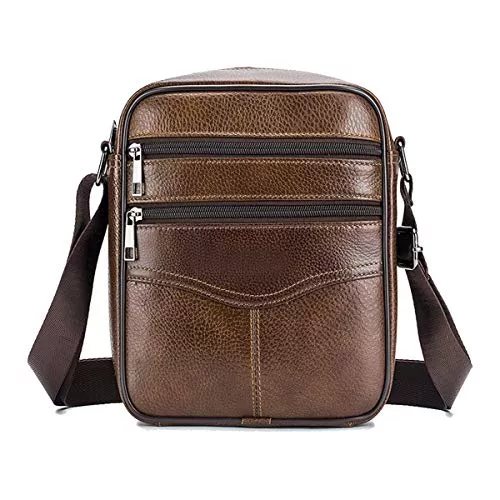 MANNUOSI Taschen & Rucksäcke MANNUOSI Herren Schultertaschen Freizeit Fashion Echtleder Crossbody Tasche
