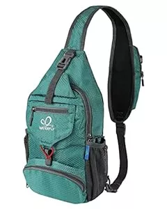 WATERFLY Taschen & Rucksäcke WATERFLY Brusttasche Sling Bag Klein: Faltbarer Herr Crossbody Bodybag Crossbag Slingbag Crossover Single Chest Rucksack Schultertasche Schulterrucksack Cross Body Herren Damen Reisen Wandern