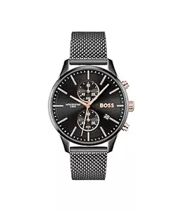 BOSS Uhren BOSS Herren Chronograph Quarz Armbanduhr Associate mit Edelstahlarmband