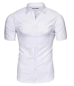 Kayhan Hemden Kayhan Uni Kurzarm Herren Hemden Herren-Hemd Slim-Fit Herrenhemden Kurzarm-Hemden Männer Freizeit-Hemd Business S-6XL