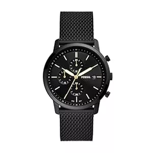 Fossil Uhren Fossil Minimalist Uhr für Herren, Chronographenwerk mit Edelstahl- oder Lederarmband