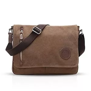 FANDARE Taschen & Rucksäcke FANDARE Retro Umhängetasche Schultertasche Segeltuch Laptoprucksäcke für 14 Zoll Laptop Kuriertasche Herren Damen Crossbody Messenger Bag Reise Schule Hochschule Arbeit Multifunktions Schulranzen