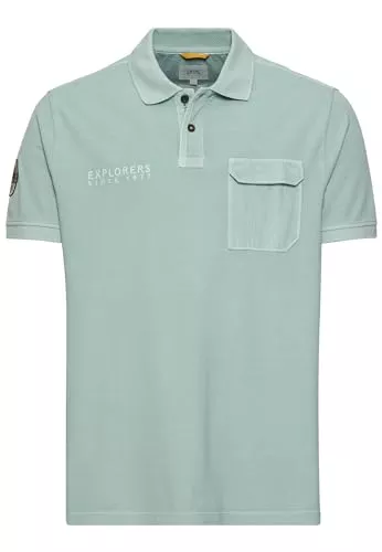 camel active Poloshirts camel active Herren Piqué Poloshirt aus zertifiziertem Organic Cotton