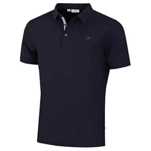 Calvin Klein Poloshirts Calvin Klein Herren Campus 3 Knopf Leicht gewelltes Kragen-Polo-Hemd