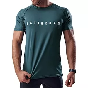 Satire Gym T-Shirts Satire Gym - Sport Shirt Männer atmungsaktiv - enganliegendes & schnelltrocknendes Fitness Tshirt Herren - Sportbekleidung für Fitnessstudio & Bodybuilding