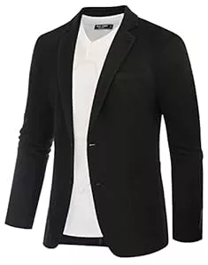 PJ PAUL JONES Blazer PJ PAUL JONES Sakko Herren Sportlich Klassisch British Blazer 2 Knöpfe Modern Strick Blazer Anzugjacke für Männer