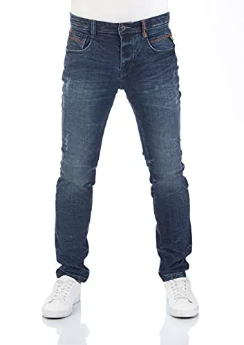 riverso Jeans riverso Herren Jeans Hose RIVCaspar Slim Fit Jeanshose Used Look Baumwolle Denim Stretch Schwarz Blau Grau w29 w30 w31 w32 w33 w34 w36 w38 w40