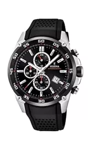 Festina Uhren Festina Unisex Erwachsene Chronograph Quarz Uhr mit Kautschuk Armband F20330/5