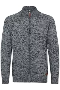 b BLEND Strickjacken Blend BHDaniri Herren Strickjacke Cardigan Feinstrick mit Stehkragen und Reißverschluss