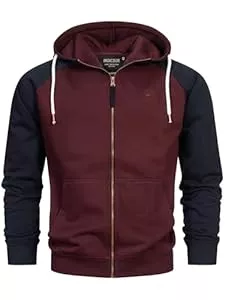 Indicode Kapuzenpullover Indicode Herren INPulko Kapuzensweatjacke | Hoodie Kapuzenpullover Pulli für Männer