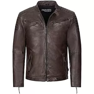 PAULGOS Jacken PAULGOS Herren Lederjacke Echtes Leder Jacke Echtleder Übergangsjacke Fashion in 5 Farben Gr. S-7XL Design 2