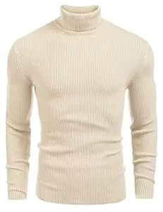 COOFANDY Pullover & Strickmode COOFANDY Herren Rollkragen Pullover Langarmshirt Feinstrick Sweater Rollkragen Freizeit Slim fit Basic Männer Pullover