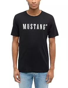 MUSTANG T-Shirts MUSTANG Herren T-Shirt Austin - Regular Fit S-3XL Weiss Schwarz Gün Beige Rot Grau Baumwolle