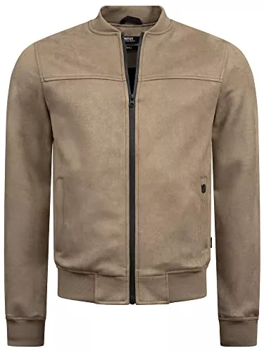 Indicode Jacken Indicode Herren Ibon Velours-Kunstleder Jacke | Herrenjacke Wildleder-Look für Männer