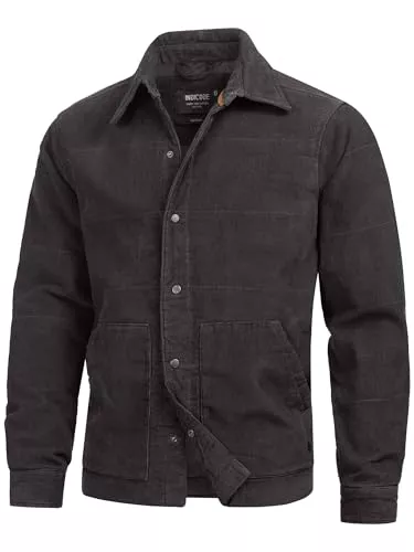 Indicode Jacken Indicode Herren INKorbits Cordjacke mit Knopfleiste | Herrenjacke Übergangsjacke Hemd-Jacke für Männer