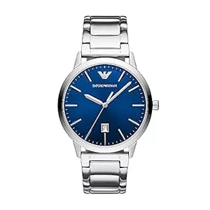 Emporio Armani Uhren Emporio Armani Herrenuhr mit drei Zeigern, Edelstahl, Gehäusegröße 43 mm