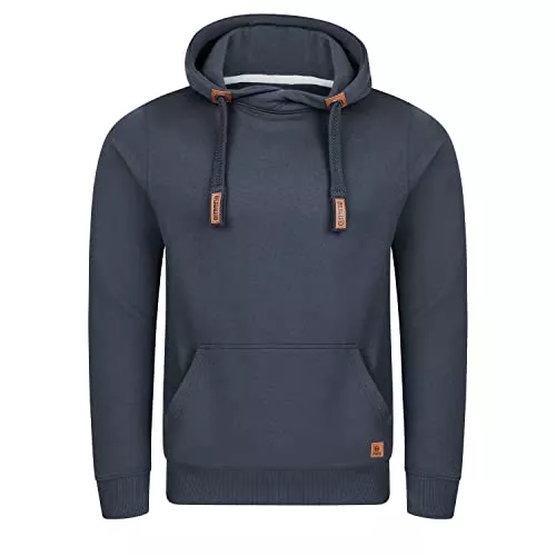 riverso Kapuzenpullover riverso Herren Kapuzenpullover RIVNiklas Pullover Sweatshirt Hoodie Kapuze Kängurutaschen Cross-Over-Kragen Regular Einfarbig