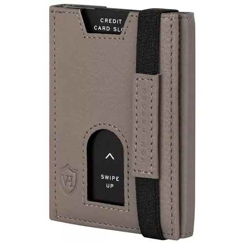 VON HEESEN Taschen & Rucksäcke VON HEESEN Slim Wallet mit RFID Schutz - Kartenetui für Herren & Damen - Mini Portemonnaie Leder - Geldbörse klein - Portmonee Geldbeutel