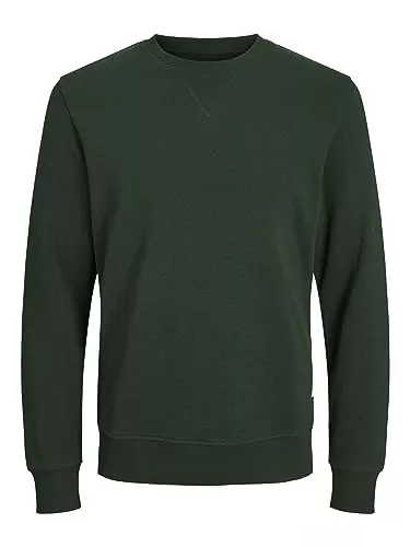 JACK & JONES Pullover & Strickmode JACK & JONES Male Sweatshirt Einfarbig Sweatshirt mit Rundhals