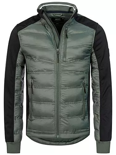 Indicode Jacken Indicode Herren Alterio Steppjacke mit Softshell-Ärmeln | Übergangsjacke für Männer