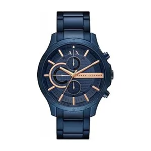 Armani Exchange Uhren Armani Exchange Herrenuhr Chronograph Edelstahl blau, AX2430