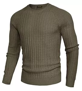 GRACE KARIN Pullover & Strickmode GRACE KARIN Pullover Herren Herbst Winter Langarm Strickpullover Herren Rundhals Feinstrick Casual