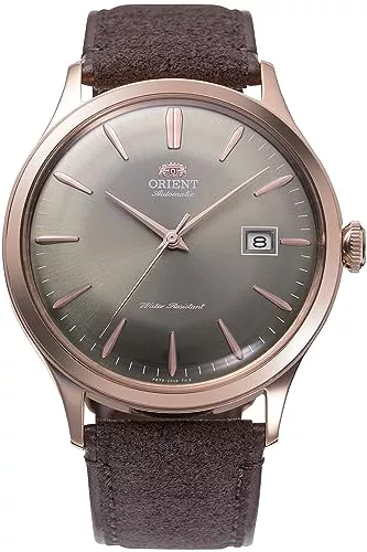 Orient Uhren Orient 'Bambino Version 4' Japanese Automatic/Hand Winding Stainless Steel and Leather Dress Watch