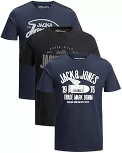 JACK & JONES T-Shirts JACK & JONES Herren T-Shirts im 3er-Set Multipack S-7XL